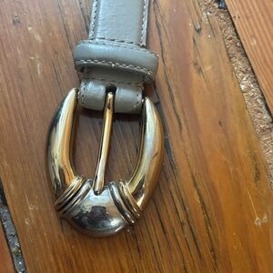 Liz Claiborne Tan/Gray Leather Belt